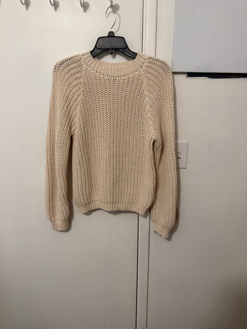 Cozy Cream Ribbed Crewneck Sweater
